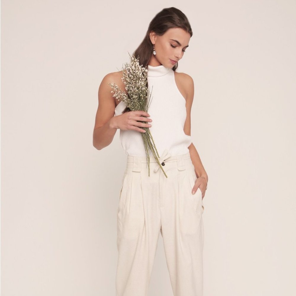 Parker Turtleneck Tank | White - Picture 6 of 9
